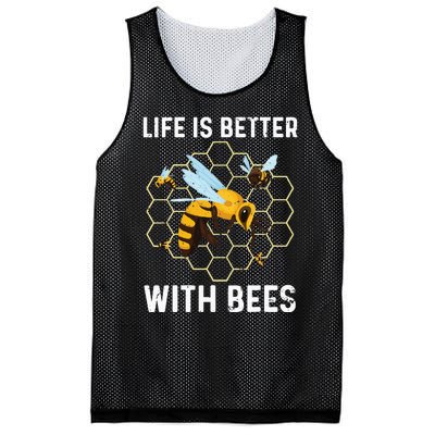 Cute Bee Art Men Women Beekeeping Honey Bumble Bee Lover Mesh Reversible Basketball Jersey Tank