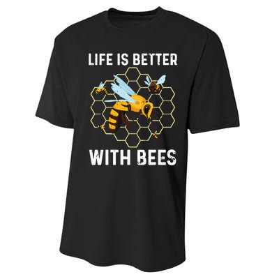 Cute Bee Art Men Women Beekeeping Honey Bumble Bee Lover Performance Sprint T-Shirt