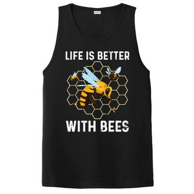 Cute Bee Art Men Women Beekeeping Honey Bumble Bee Lover PosiCharge Competitor Tank