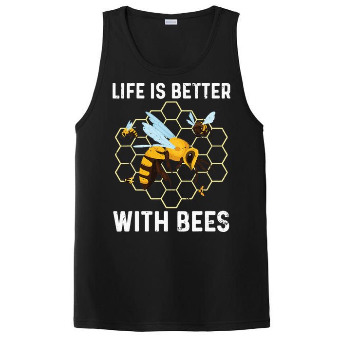 Cute Bee Art Men Women Beekeeping Honey Bumble Bee Lover PosiCharge Competitor Tank