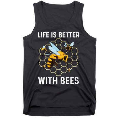 Cute Bee Art Men Women Beekeeping Honey Bumble Bee Lover Tank Top