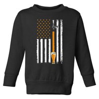 Craft Beer American Flag USA 4th July Brewery Toddler Sweatshirt