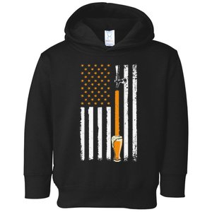 Craft Beer American Flag USA 4th July Brewery Toddler Hoodie