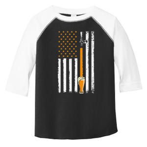 Craft Beer American Flag USA 4th July Brewery Toddler Fine Jersey T-Shirt