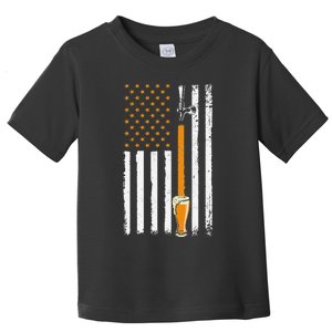 Craft Beer American Flag USA 4th July Brewery Toddler T-Shirt