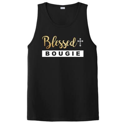 Christian Blessed And Bougie Bae Melanin Black And Magic Gift PosiCharge Competitor Tank