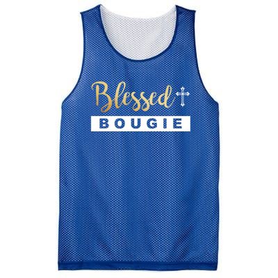 Christian Blessed And Bougie Bae Melanin Black And Magic Gift Mesh Reversible Basketball Jersey Tank