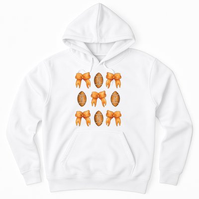 Coquette Bow American Football Coquette Halloween Football Hoodie