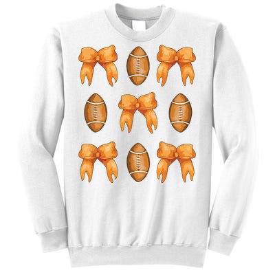 Coquette Bow American Football Coquette Halloween Football Sweatshirt