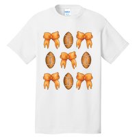 Coquette Bow American Football Coquette Halloween Football Tall T-Shirt