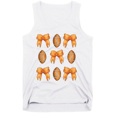 Coquette Bow American Football Coquette Halloween Football Tank Top