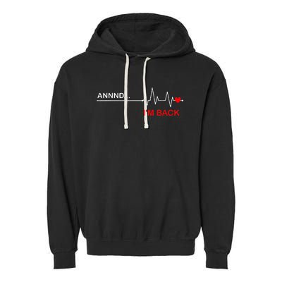 Coronary Bypass Artery Open Heart Diseases Surgery Heartbeat Garment-Dyed Fleece Hoodie