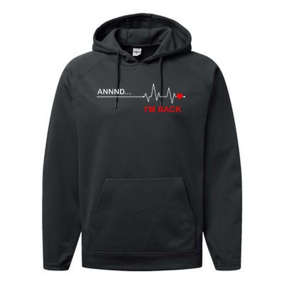 Coronary Bypass Artery Open Heart Diseases Surgery Heartbeat Performance Fleece Hoodie