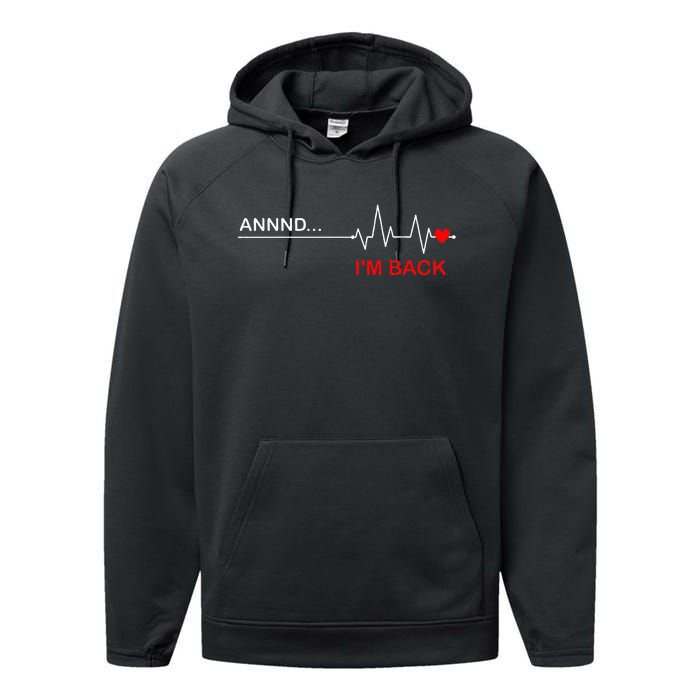 Coronary Bypass Artery Open Heart Diseases Surgery Heartbeat Performance Fleece Hoodie