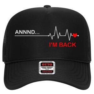 Coronary Bypass Artery Open Heart Diseases Surgery Heartbeat High Crown Mesh Back Trucker Hat