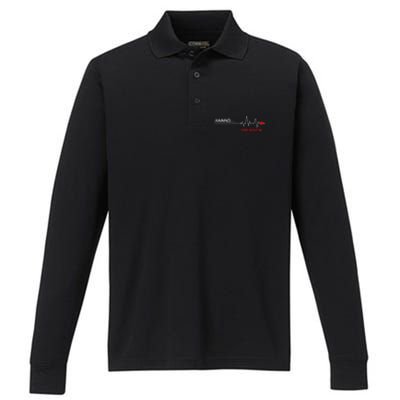 Coronary Bypass Artery Open Heart Diseases Surgery Heartbeat Performance Long Sleeve Polo