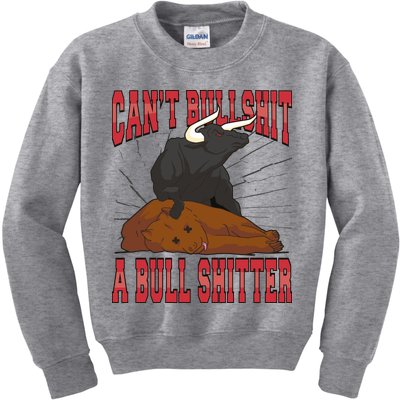 Can't Bullshit A Bull Shitter Funny Kids Sweatshirt