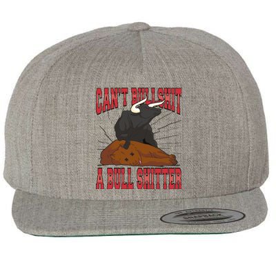 Can't Bullshit A Bull Shitter Funny Wool Snapback Cap