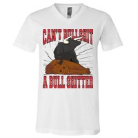 Can't Bullshit A Bull Shitter Funny V-Neck T-Shirt