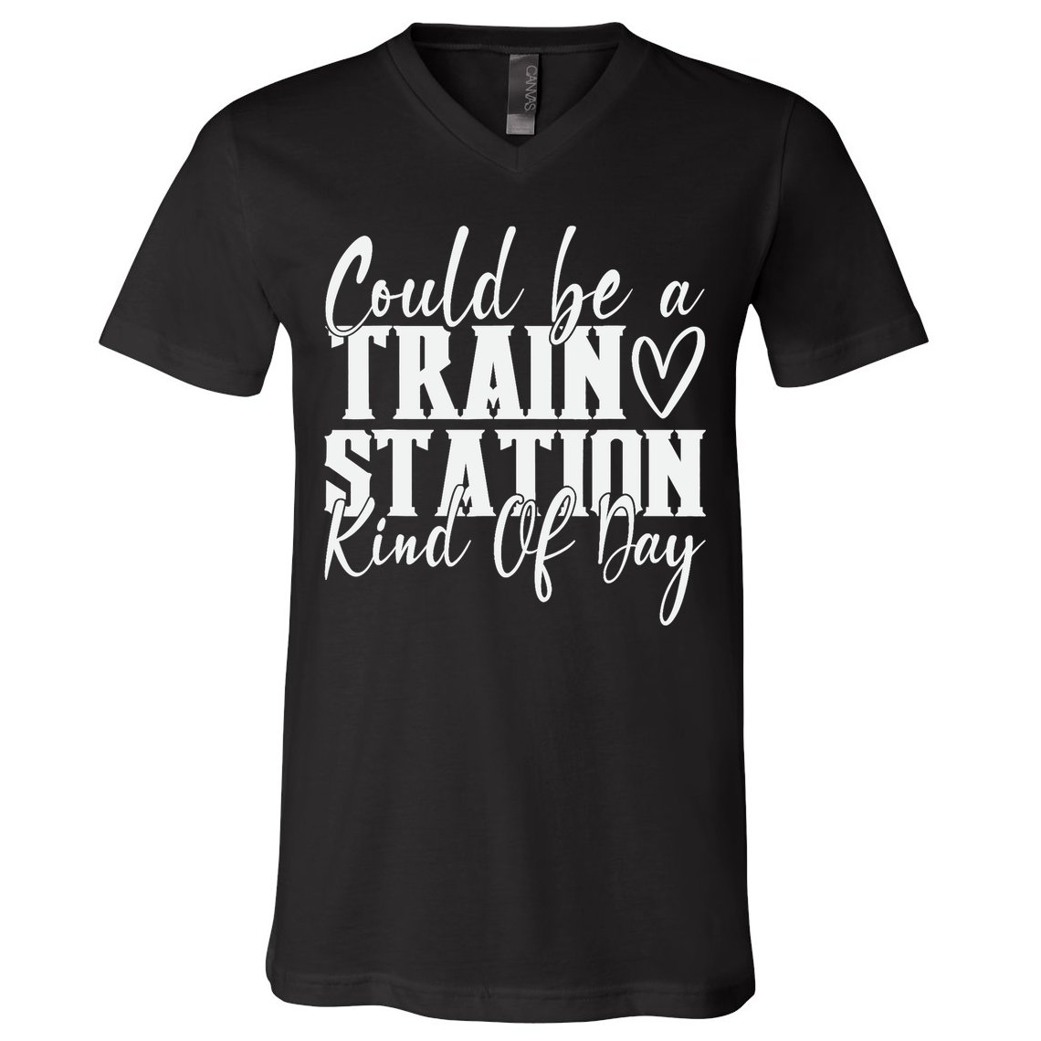 Could Be A Train Station Kinda Day V-Neck T-Shirt