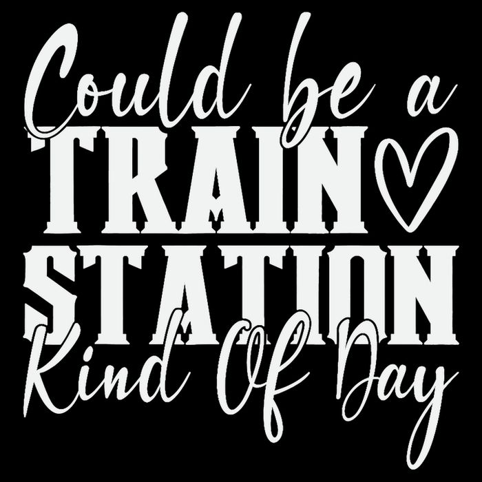 Could Be A Train Station Kinda Day Drawstring Bag