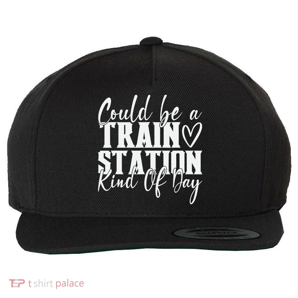 Could Be A Train Station Kinda Day Wool Snapback Cap