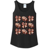 Coquette Bow American Football Game Day Thanksgiving Autumn Ladies Essential Tank