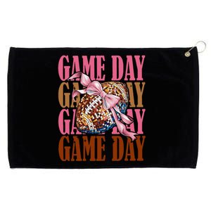 Coquette Bow American Football Game Day Thanksgiving Autumn Grommeted Golf Towel