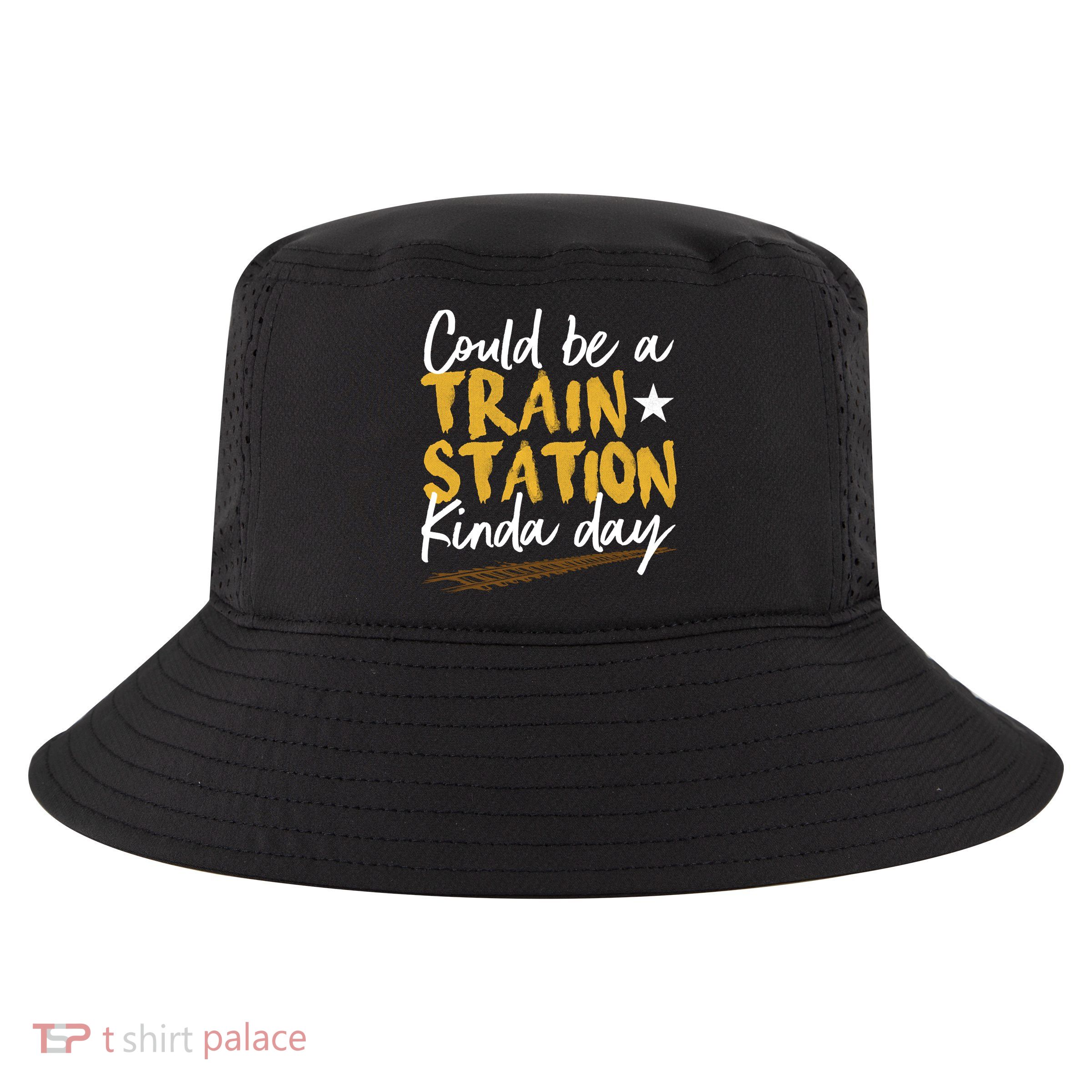 Could Be A Train Station Kind Of Day Cool Comfort Performance Bucket Hat