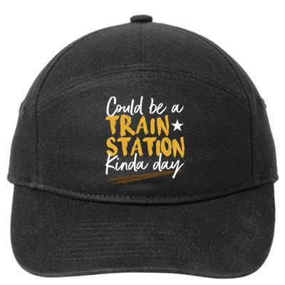 Could Be A Train Station Kind Of Day 7-Panel Snapback Hat