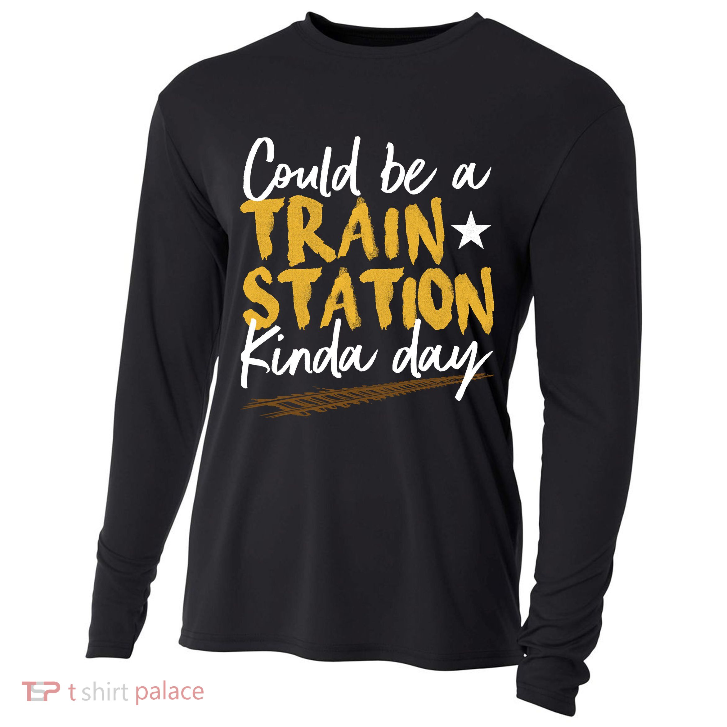 Could Be A Train Station Kind Of Day Cooling Performance Long Sleeve Crew