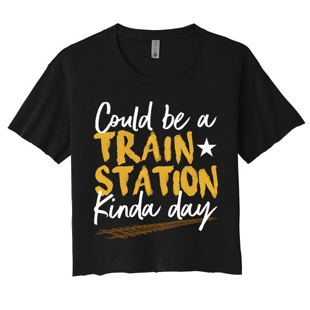 Could Be A Train Station Kind Of Day Crop Top