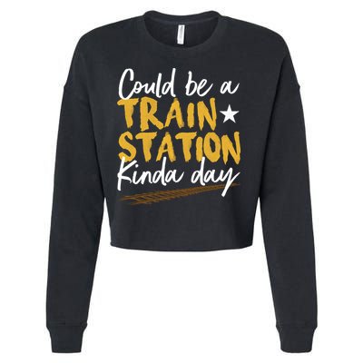 Could Be A Train Station Kind Of Day Cropped Pullover Crew