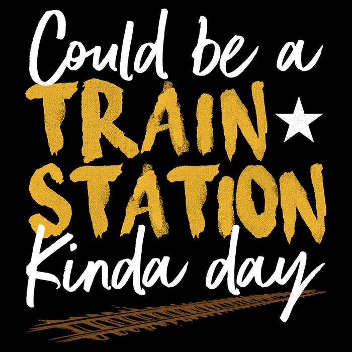 Could Be A Train Station Kind Of Day Short Acrylic Beanie