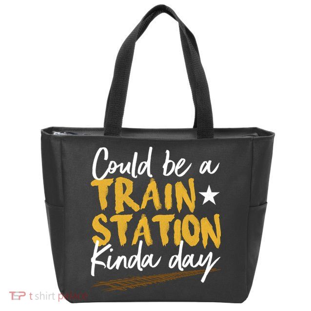 Could Be A Train Station Kind Of Day Zip Tote Bag