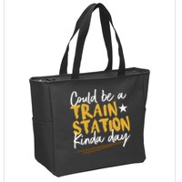 Could Be A Train Station Kind Of Day Zip Tote Bag