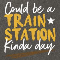 Could Be A Train Station Kind Of Day Cotton Canvas Backpack