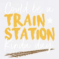 Could Be A Train Station Kind Of Day Garment-Dyed Sweatshirt