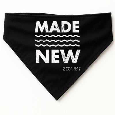 Christian Baptism Adult Christian Bible Verse Made New USA-Made Doggie Bandana