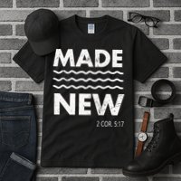 Christian Baptism Adult Christian Bible Verse Made New Tall T-Shirt