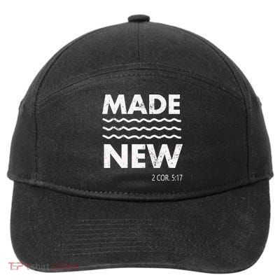 Christian Baptism Adult Christian Bible Verse Made New 7-Panel Snapback Hat