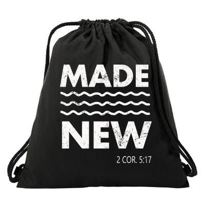 Christian Baptism Adult Christian Bible Verse Made New Drawstring Bag