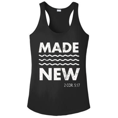 Christian Baptism Adult Christian Bible Verse Made New Ladies PosiCharge Competitor Racerback Tank
