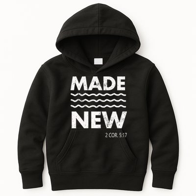 Christian Baptism Adult Christian Bible Verse Made New Kids Hoodie