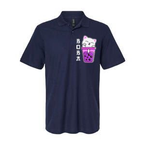 Cat Boba Anime Bubble Tea Neko Girls Kawaii Girlsn Softstyle Adult Sport Polo