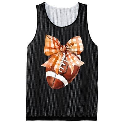 Coquette Bow American Football Autumn Thanksgiving Game Day Mesh Reversible Basketball Jersey Tank