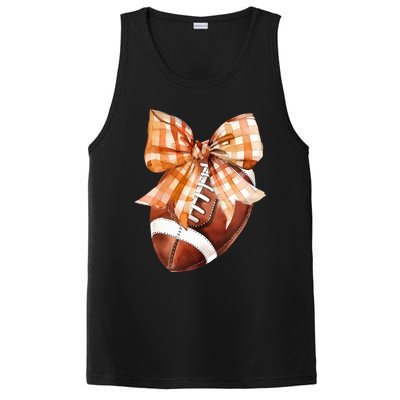 Coquette Bow American Football Autumn Thanksgiving Game Day PosiCharge Competitor Tank