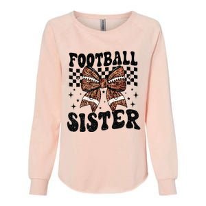 Coquette Bow American Football Sister Game Day Thanksgiving Womens California Wash Sweatshirt