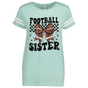 Coquette Bow American Football Sister Game Day Thanksgiving Enza Ladies Jersey Football T-Shirt