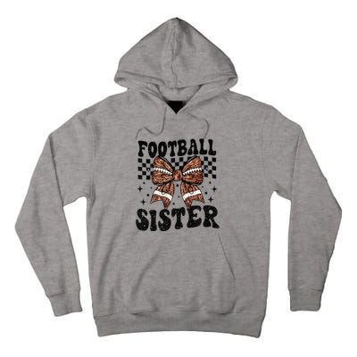 Coquette Bow American Football Sister Game Day Thanksgiving Tall Hoodie